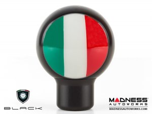 MINI Cooper Gear Shift Knob - Black w/ Italian Flag Design